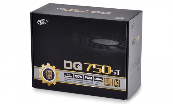 SURSA DeepCool 750W (real), fan 120mm PWM, 80 Plus Gold, 87~90% eficienta, 4x PCI-E (6+2), 5x S-ATA "DQ750ST" [4]