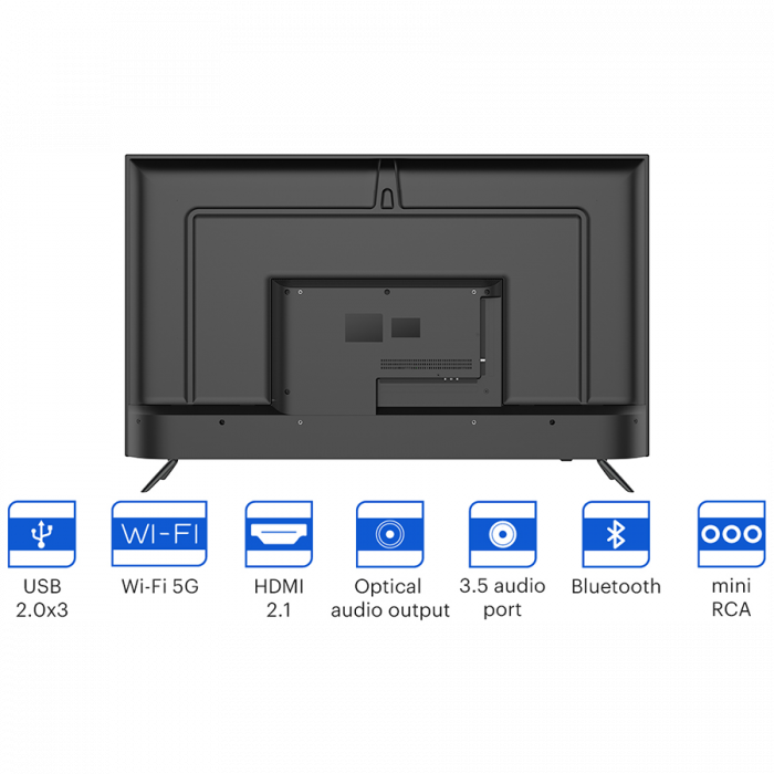 55', UHD, Android TV 11, Black, 3840x2160, 60 Hz, Sound by JVC, 2x12W, 83 kWh/1000h , BT5.1, HDMI ports 4, 24 months [5]