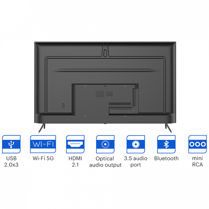 65', UHD, Google Android TV, Black, 3840x2160, 60 Hz, , 2x12W, 111 kWh/1000h , BT5, HDMI ports 4, 24 months [7]