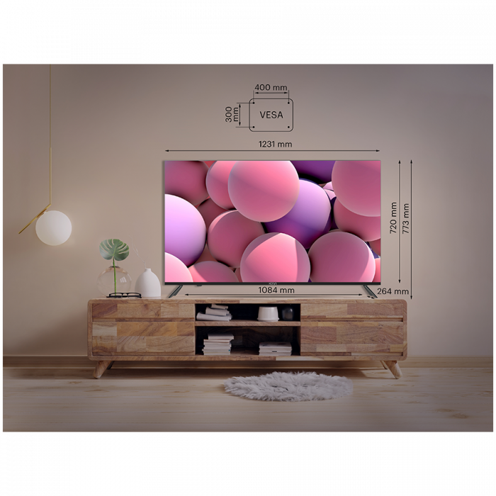 55', UHD, Android TV 11, Black, 3840x2160, 60 Hz, Sound by JVC, 2x12W, 83 kWh/1000h , BT5.1, HDMI ports 4, 24 months [6]