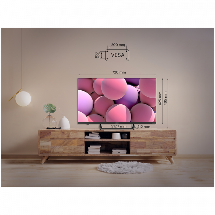 32', HD, Google Android TV, White, 1366x768, 60 Hz, Sound by JVC, 2x8W, 33 kWh/1000h , BT5, HDMI ports 3, 24 months [13]