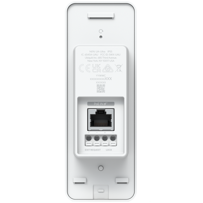 Ubiquiti Access Ultra Tamper-resistant access reader with a built-in hub for complete, single-door entry control from one device, Lock terminal (12V/1A), Exit request input [2]