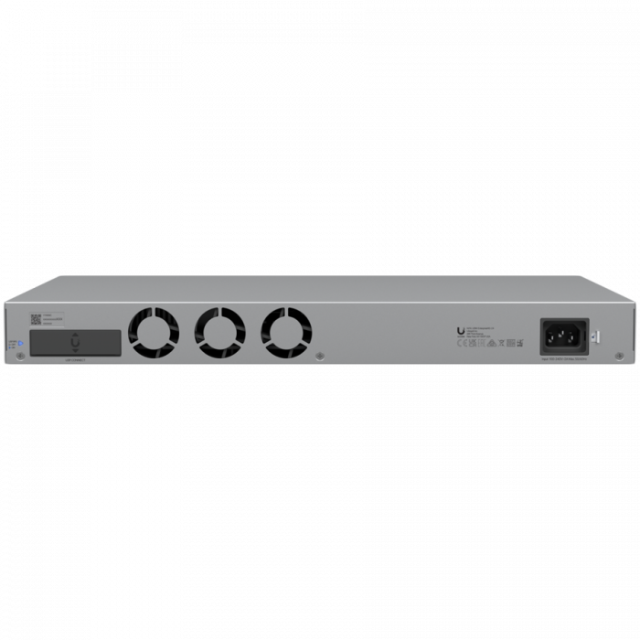 Ubiquiti Layer 3 switch with (24) 10GbE RJ45 ports and (2) 25G SFP28 ports [3]