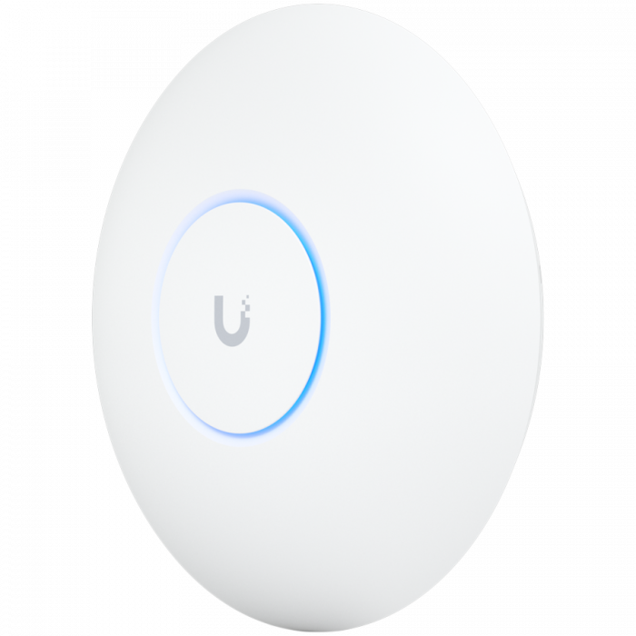 Ubiquiti U7-Pro-Max Ceiling-mounted WiFi 7 AP with 8 spatial streams, 6 GHz support, and a dedicated spectral scanning engine for interference-free WiFi in demanding, large-scale environments [2]