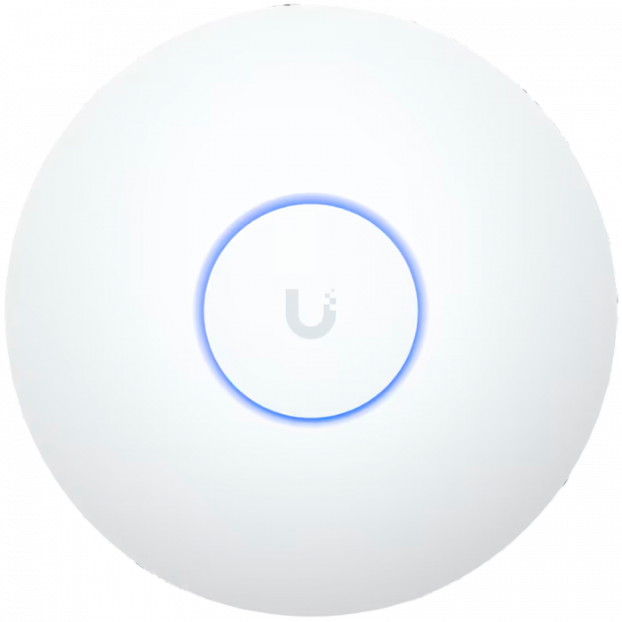 Ubiquiti UniFi U7-LR Long-Range Compact, ceiling-mount WiFi 7 AP with 5 spatial streams and extended signal range [1]