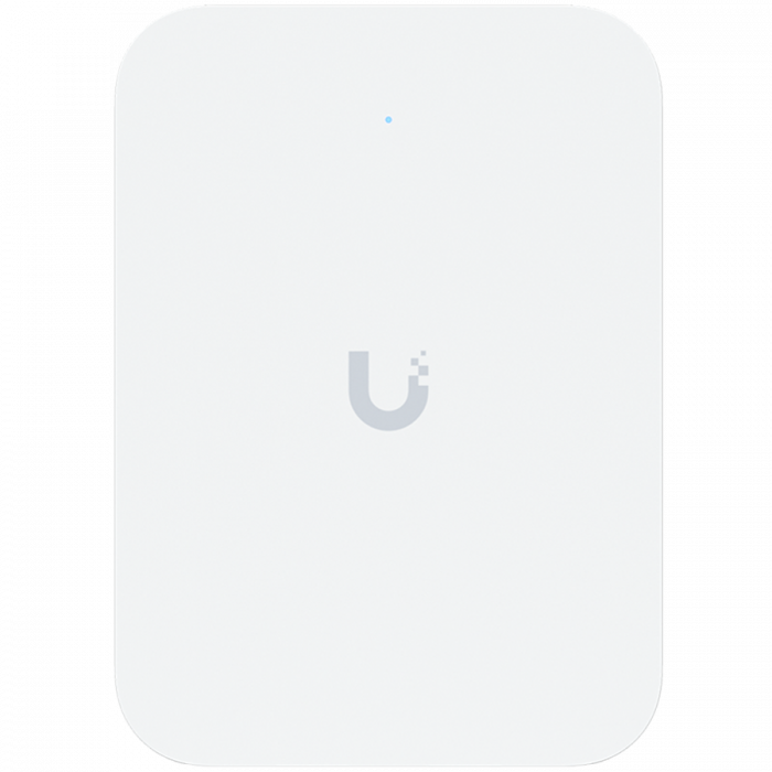 Ubiquiti UniFi U70IW Wall mounted WiFi 7 AP with 4 spatial streams and an integreated 2.5GbE PoE switch desined for hospitality enviorments [1]