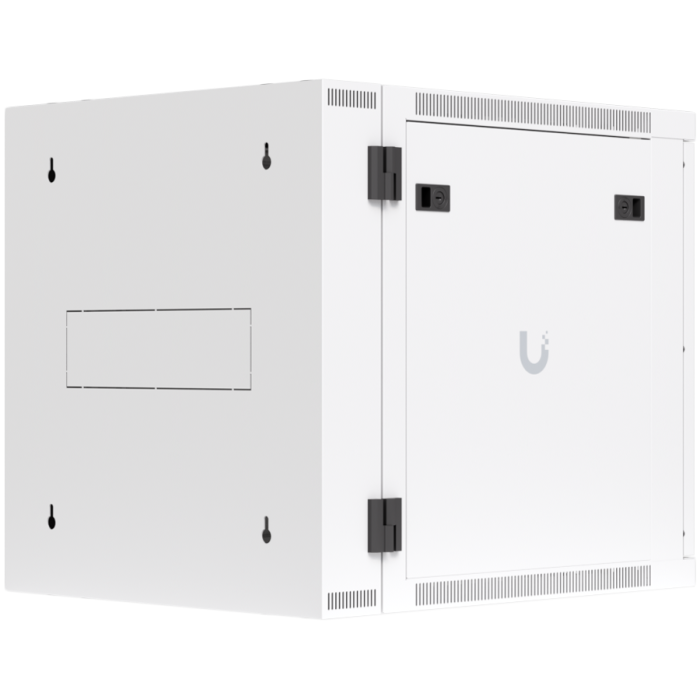 UBIQUITI UniFi UACC-Rack-12U-Wall-SW-G 12U Rack Cabinet Fully assembled wall-mount rack with built-in fans and removable panels, engineered for easy equipment access and space-efficient small-scale de [3]