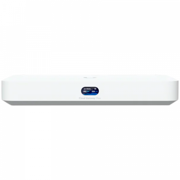 Ubiquiti UniFi UCG-Fiber-EU Desktop 10G Cloud Gateway with integrated PoE switch, Includes full UniFi application suite for device management, 5 Gbps routing with IDS/IPS, 10G SFP+ and (1) 10 GbE RJ45 [2]