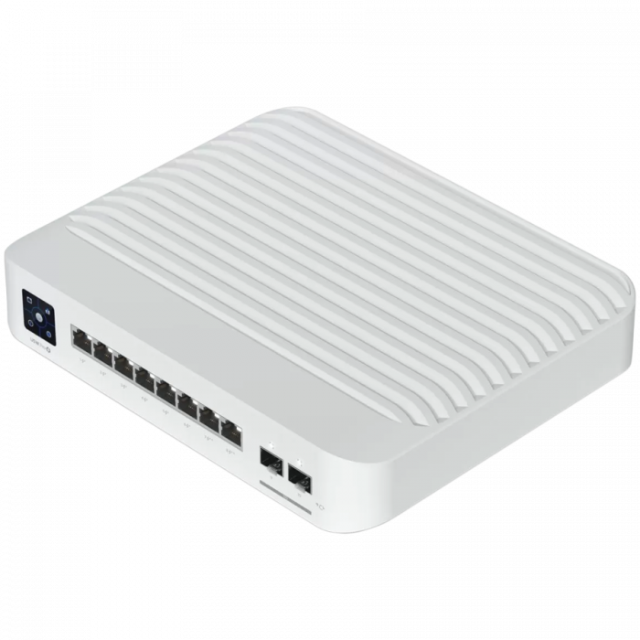 Ubiquiti USW-Pro-8-PoE-EU An 8-port, Layer 3 switch with PoE+ and PoE++ output. [3]
