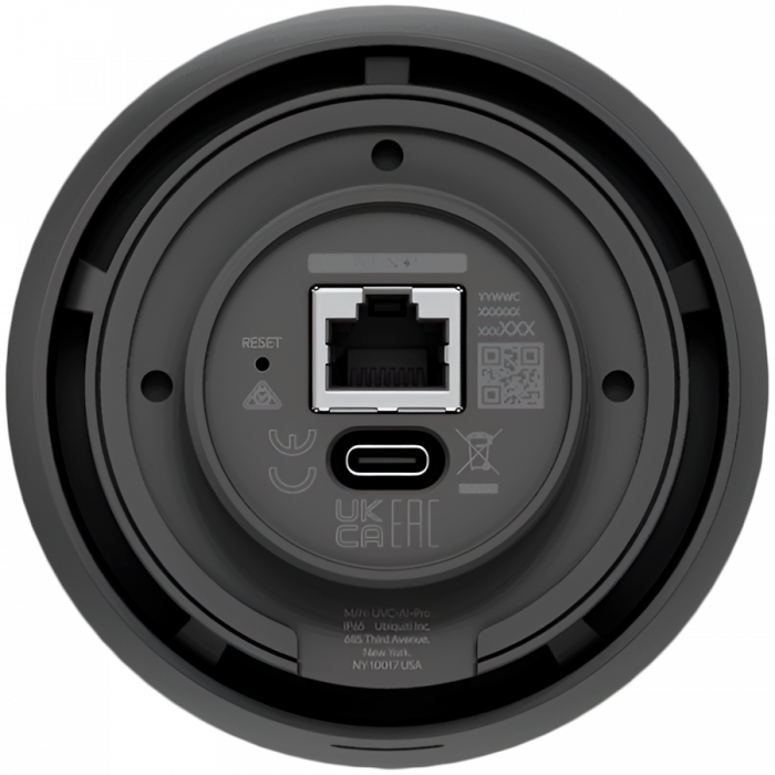 Ubiquiti UVC-AI-Pro Camera AI Professional 4K, 30 FPS camera, 3x optical zoom supporting field of views ranging between 110° and 35° [4]