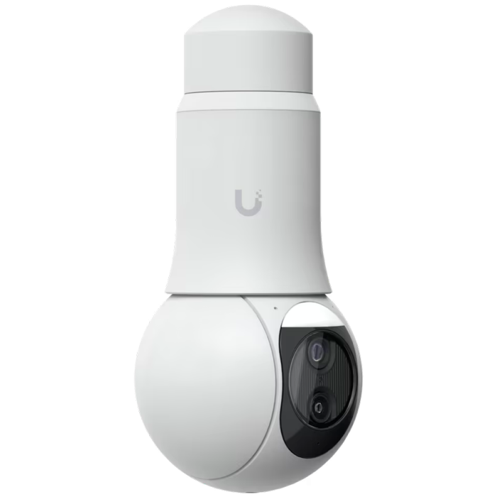 Ubiquiti UVC-G6-PTZ-W All-weather, 4K dual-lens camera with 10x hybrid zoom, 1/1.8" 8MP image sensor, Multi-TOPS AI Engine, and ultra-low latency pan-tilt-zoom control for motion tracking [3]