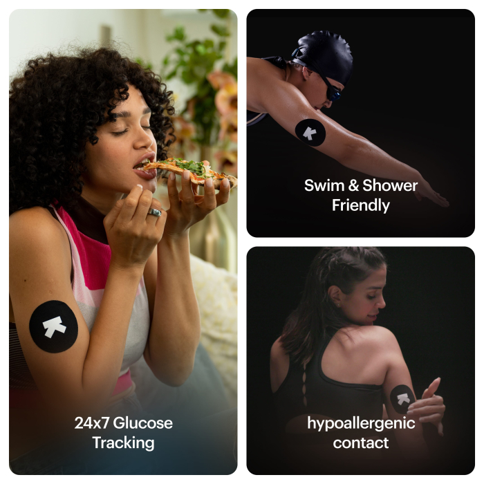 Ultrahuman M1 continuous glucose monitor / metabolic fitness tracker (NFC Required) 1 week tracking - 1S (1 Single pack) [7]