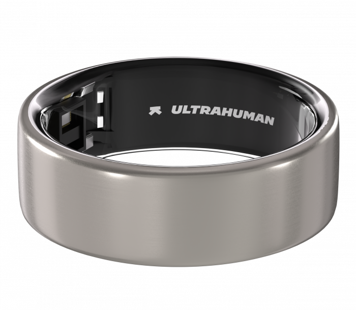 Ultrahuman Ring Air - Smart Ring, Charger, USB Cable / Size-07- Raw_Titanium [3]