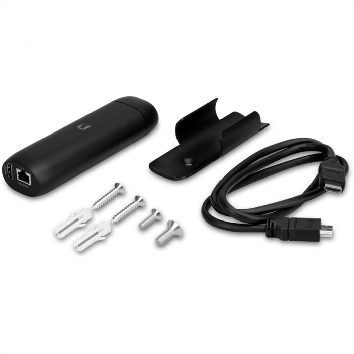 UniFi Protect ViewPort allows you to view your UniFi Protect camera feeds on an HDMI display. It uses Power over Ethernet and connects to the local network hosting your cameras and connects via HDMI t [2]