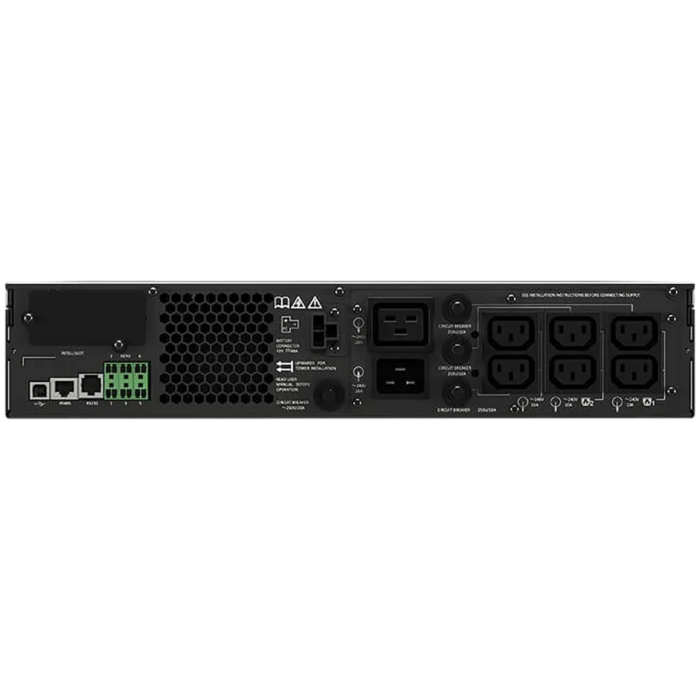 Vertiv Liebert GXT5 1ph UPS, 3kVA, input plug IEC C20 inlet, 2U, output - 230V, output socket groups (6)C13 & (1)C19, rackmount kit, 3-year warranty [3]