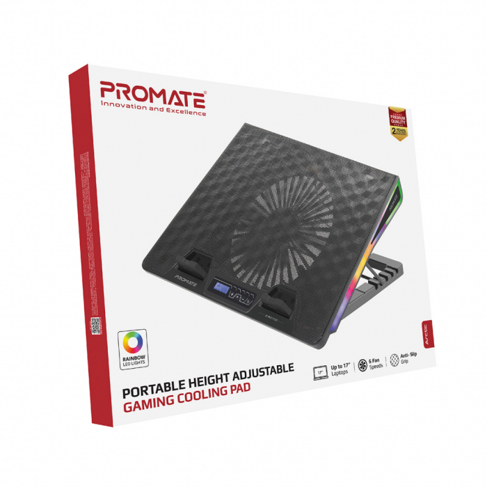 Vertux Gaming Arctic Cooling Pad with RGB - Grey [2]