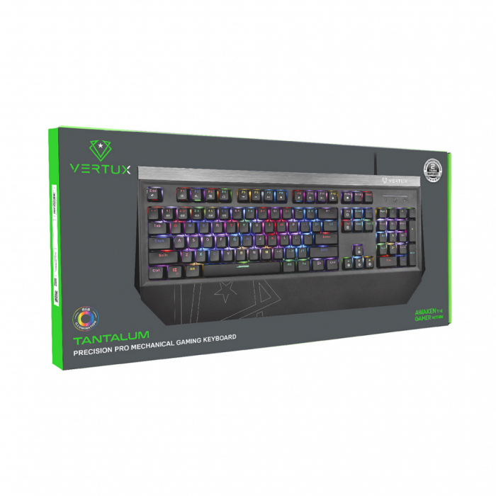 Vertux Gaming Tantalum Precision Pro Mechanical Gaming Wired Keyboard - Black (English) [2]
