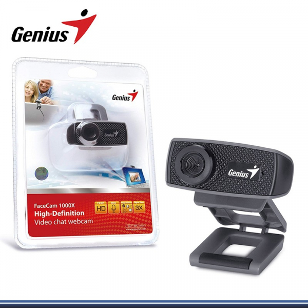 Webcam Genius HD 720p Facecam 1000x, CMOS, 720p up to 30fps, microfon, Black USB, Uvc, Ipm [2]