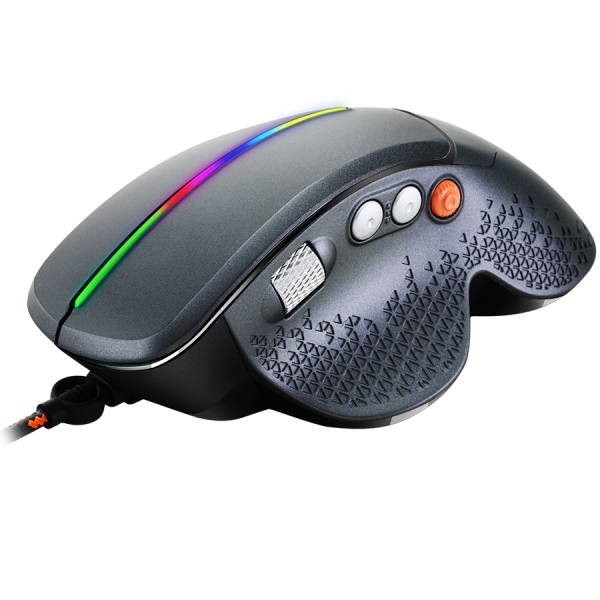 Wired High-end Gaming Mouse with 6 programmable buttons, sunplus optical sensor, 6 levels of DPI and up to 6400, 2 million times key life, 1.65m Braided USB cable,Matt UV coating surface and RGB light [2]