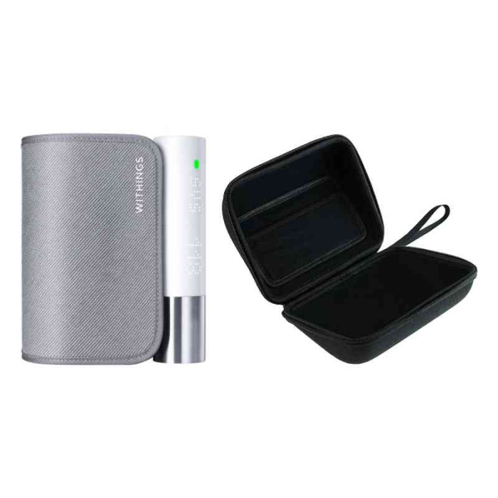 Withings Blood Pressure Monitor Core w Wifi sync, Led screen, ECG sensor, Digital stethoscope (including Travel case for BPM Core) [1]