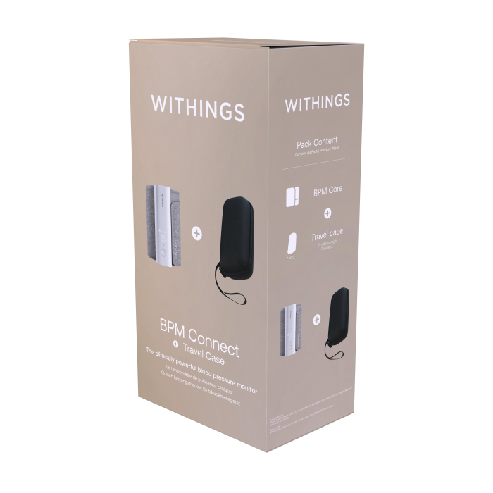 Withings Bundle Blood Pressure Monitor Connect w Wifi sync (including Travel case for BPM Connect) [2]