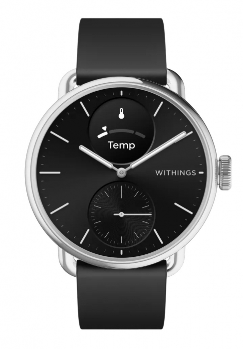 Withings Scanwatch 2 / 38mm (Activity, Sleep Tracker, ECG, Temperature, SPO2 / Stainless steel, fkm wristband, sapphire glass) - Black [5]