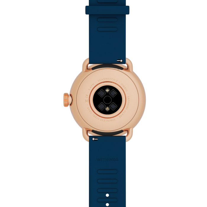 Withings Scanwatch 2 / 38mm (Activity, Sleep Tracker, ECG, Temperature, SPO2 / Stainless steel, fkm wristband, sapphire glass) - Blue [4]