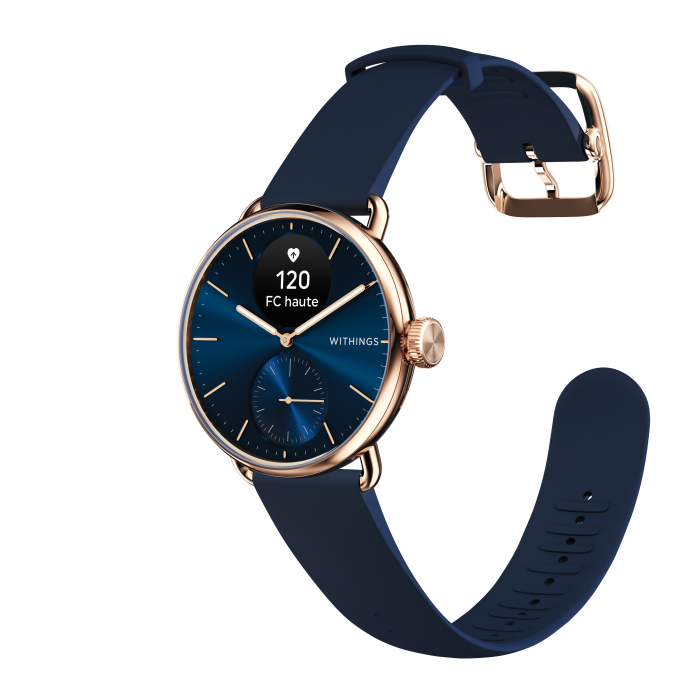 Withings Scanwatch 2 / 38mm (Activity, Sleep Tracker, ECG, Temperature, SPO2 / Stainless steel, fkm wristband, sapphire glass) - Blue [5]