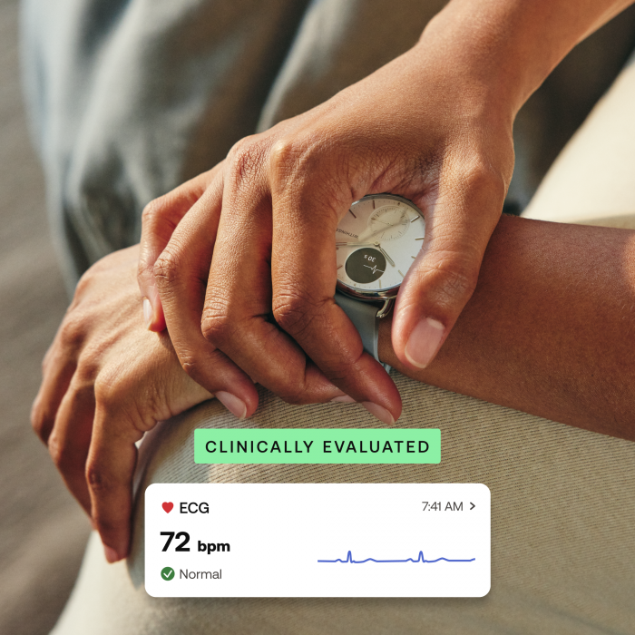 Withings Scanwatch 2 / 38mm (Activity, Sleep Tracker, ECG, Temperature, SPO2 / Stainless steel, fkm wristband, sapphire glass) - White [5]