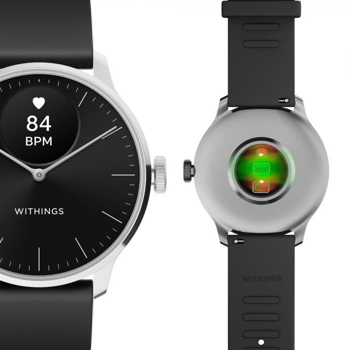 Withings Scanwatch Light / 37mm (Activity, Sleep Tracker / Stainless steel, fkm wristband, sapphire glass) - Black [7]