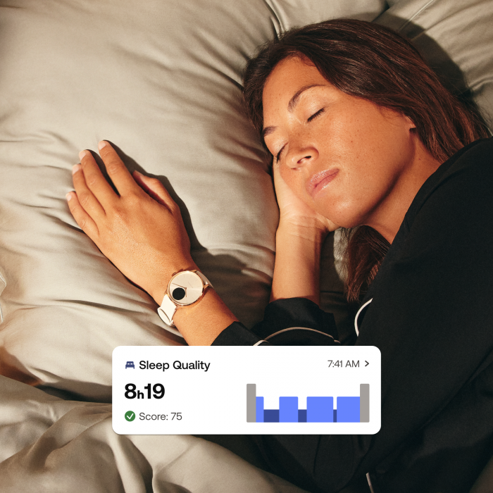 Withings Scanwatch Light / 37mm  (Activity, Sleep Tracker / Stainless steel, fkm wristband, sapphire glass) - Sand [3]