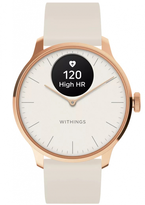 Withings Scanwatch Light / 37mm  (Activity, Sleep Tracker / Stainless steel, fkm wristband, sapphire glass) - Sand [2]