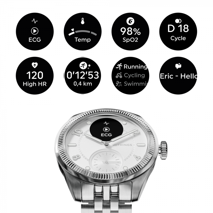 Withings ScanWatch Nova Brilliant 39mm - Titanium Silver [12]