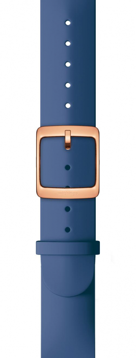 Withings Silicone Wristband 18mm w Rose Gold buckle for Scanwatch 38mm, Steel HR 36mm, Withings Move, Move ECG, Steel - deep Blue [2]