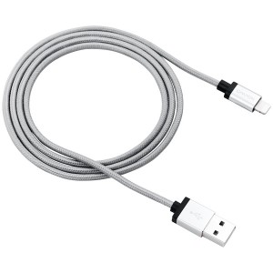 Sisteme PC & Periferice - Charge & Sync MFI braided cable with metalic shell, USB to lightning, certified by Apple, 1m, 0.28mm, Dark gray