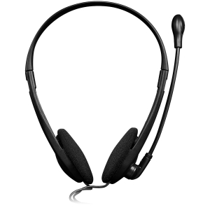 CANYON HS-01, PC headset with microphone, volume control and adjustable headband, cable length 1.8m, Black/Orange, 163*128*50mm, 0.069kg [1]