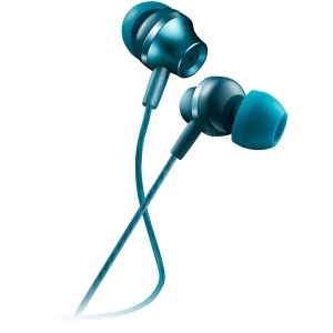 Casti - CANYON SEP-3 Stereo earphones with microphone, metallic shell, cable length 1.2m, Blue-green, 22*12.6mm, 0.012kg