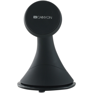 Canyon CH-6 Car Holder for Smartphones,magnetic suction function ,with 2 plates(rectangle/circle), black ,97*67.5*107mm 0.068kg [2]