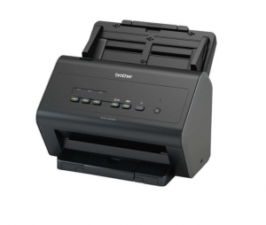Scanner - Scanner Brother ADS-2400N, A4, 600 dpi, ADF single pass 50 de coli, 30 ipm, 60 ipm duplex, USB si retea, Negru