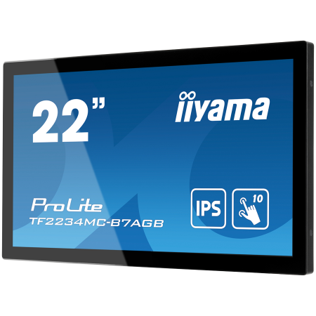 21,5" PCAP Anti-Glare Bezel Free 10P Touch, 1920x1080, IPS panel, VGA, DisplayPort, HDMI, 300cd/m² (with touch), USB Touch Interface, External Power Adapter (incl.), 10P touch with supported OS, Open  [2]