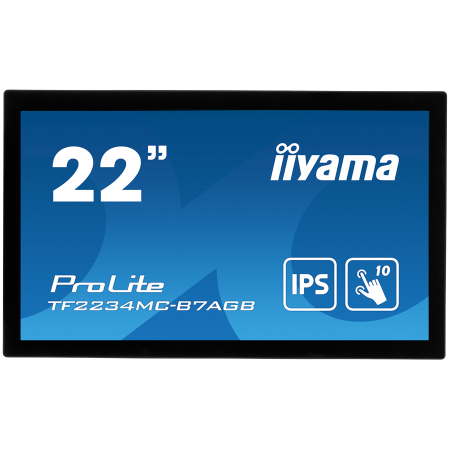 21,5" PCAP Anti-Glare Bezel Free 10P Touch, 1920x1080, IPS panel, VGA, DisplayPort, HDMI, 300cd/m² (with touch), USB Touch Interface, External Power Adapter (incl.), 10P touch with supported OS, Open  [0]