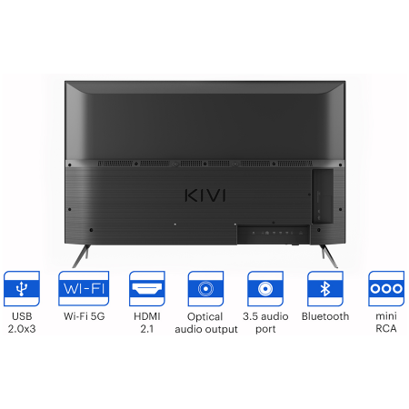 43', UHD, Android TV 11, Black, 3840x2160, 60 Hz, Sound by JVC, 2x12W, 53 kWh/1000h , BT5.1, HDMI ports 4, 24 months [11]