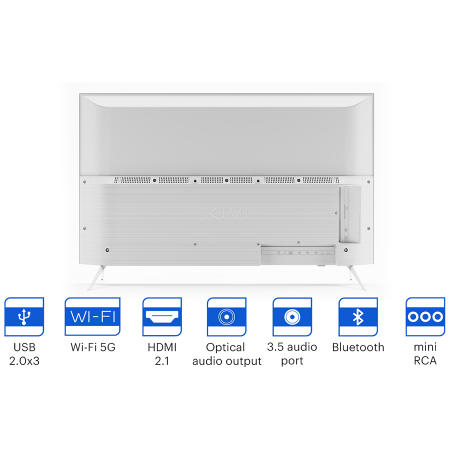 43', UHD, Android TV 11, White, 3840x2160, 60 Hz, Sound by JVC, 2x12W, 53 kWh/1000h , BT5.1, HDMI ports 4, 24 months [10]