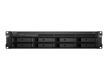 Network Attached Storage SYNOLOGY RS1221RP+ 8-Bay NAS-Rackmount AMD Ryzen V1500B quad-core 2.2 GHz 4GB DDR4 up to 32GB RJ-45 4x1GbE 2xUSB 3.2 1xeSATA [2]