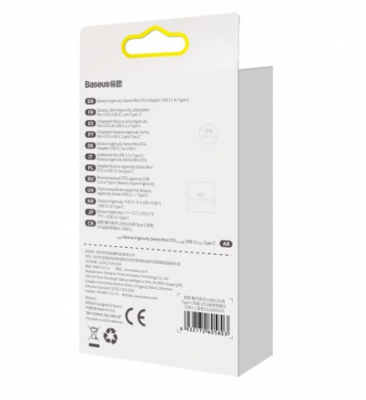 ADAPTOR Baseus Ingenuity Series Mini OTG, USB 3.1 (T) to USB Type-C (M), corp metalic, albastru "ZJJQ000103" (include timbru verde 0.25 lei) - 6932172605803 [2]