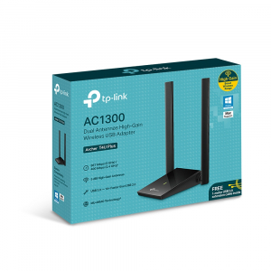 ADAPTOR RETEA TP-LINK AC1300, extern wireless 2.4 GHz | 5 GHz, USB 3.0, port, 867 Mbps, antena externa x 2, "Archer T4U Plus" [5]