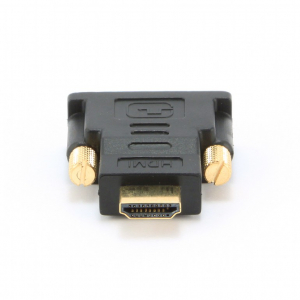 Adaptoare - ADAPTOR video GEMBIRD, HDMI (T) la DVI-D SL (T), conectori auriti, black, "A-HDMI-DVI-1"