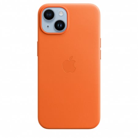 Apple iPhone 14 Leather Case with MagSafe - Orange [0]