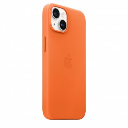 Apple iPhone 14 Leather Case with MagSafe - Orange [5]