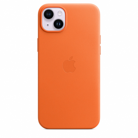 Apple iPhone 14 Plus Leather Case with MagSafe - Orange [2]